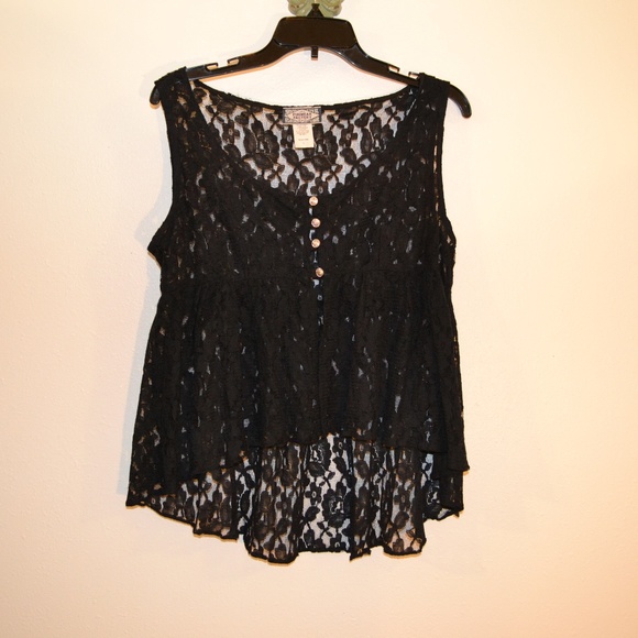FUNWEAR FACTORY VINTAGE LACE TOP - Picture 1 of 4